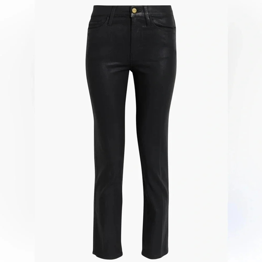 FRAME LE SYLVIE HIGH-RISE STRAIGHT FIT Coated Size 24 NWT